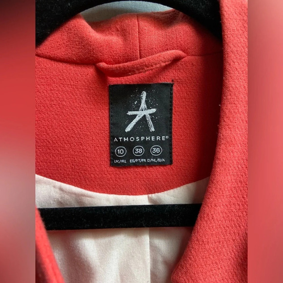 Atmosphere coral long line blazer Sz 10 - Picture 6 of 12